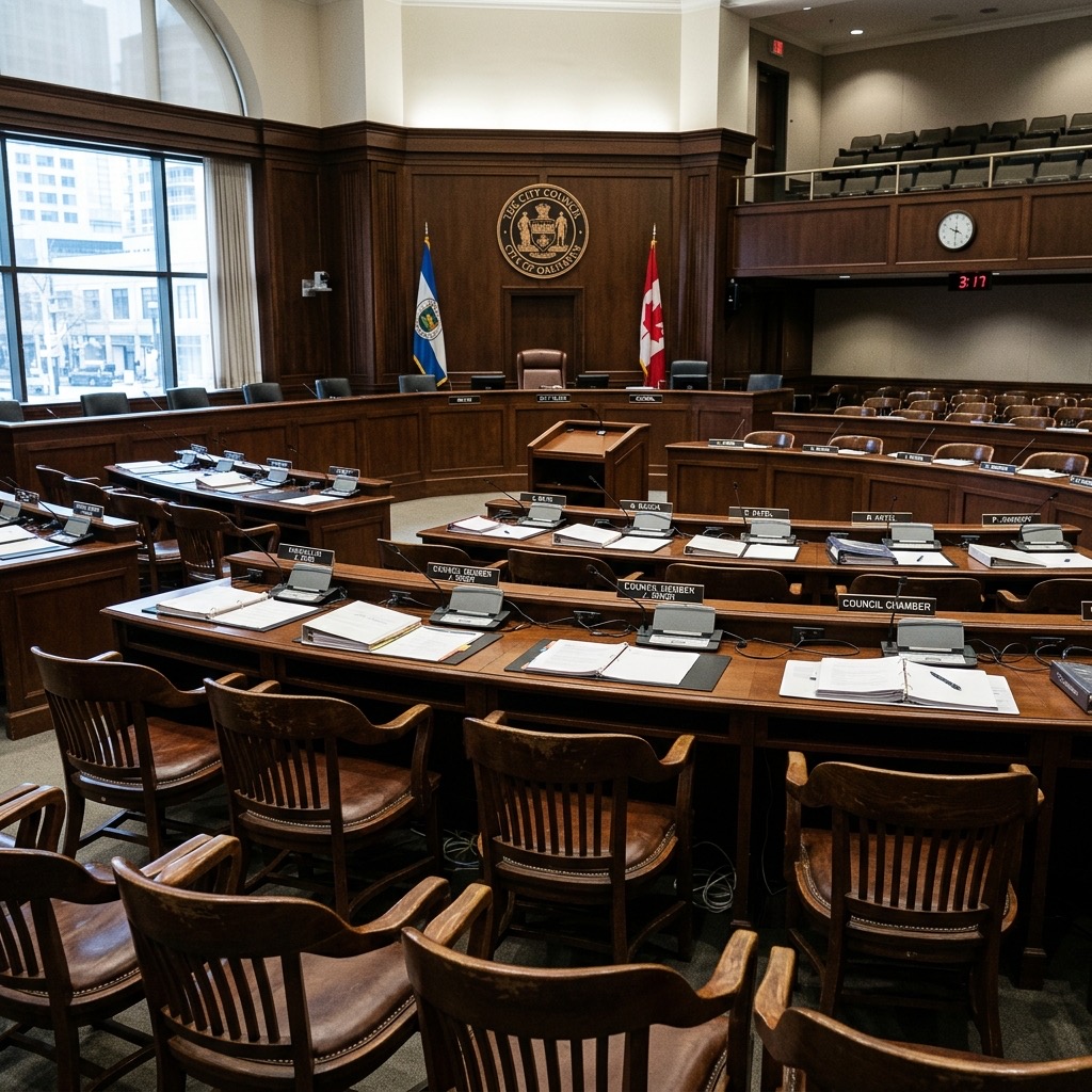 Asheville City Council chamber during a session