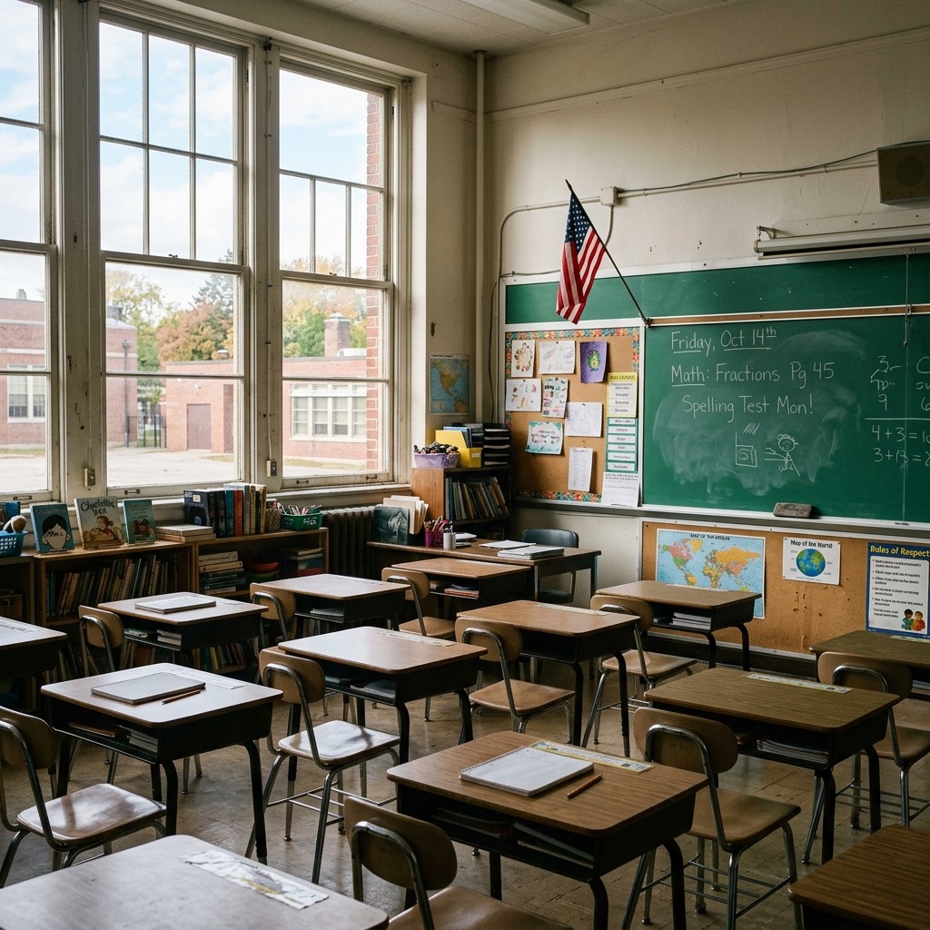 Students in a Buncombe County classroom